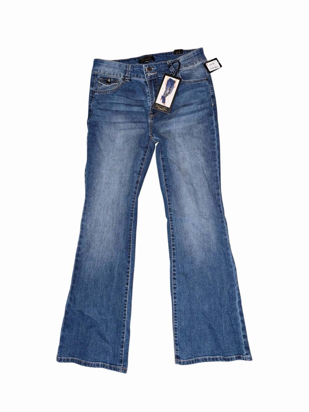 Rachel Roy Mid-rise Bootcut Flap Pocket Women's Medium Wash Sz 12 Jeans Nwt